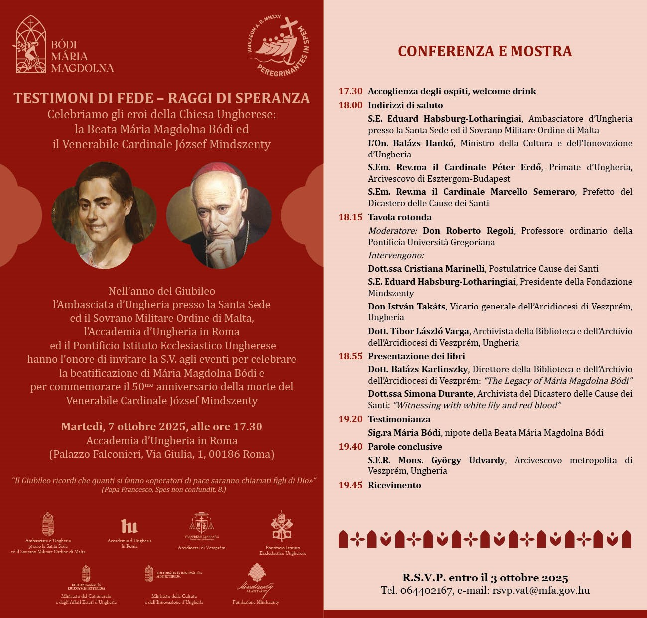 B&oacute;di-Mindszenty konferencia megh&iacute;v&oacute;